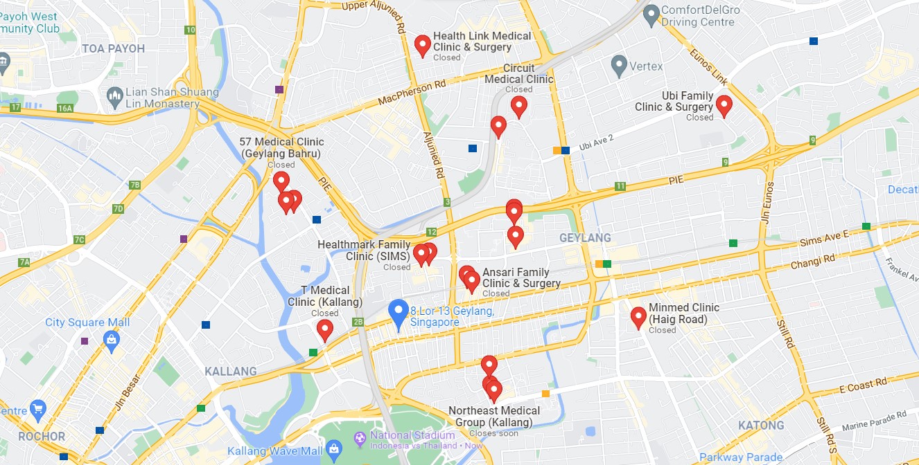 Suggest a list of some medical centers near Gems Ville