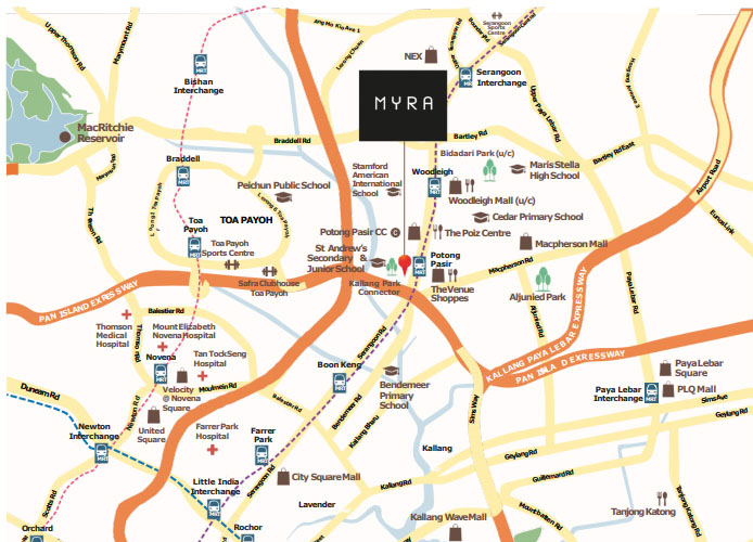 Myra Condo Location Map