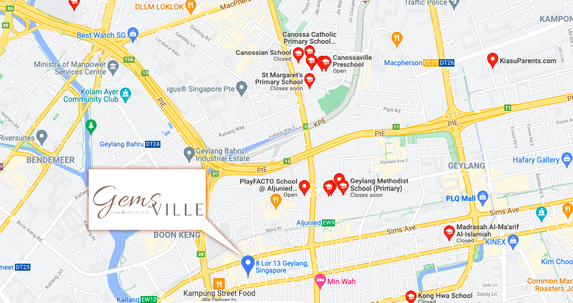 Suggestions of primary schools in the vicinity of Gems Ville Condo